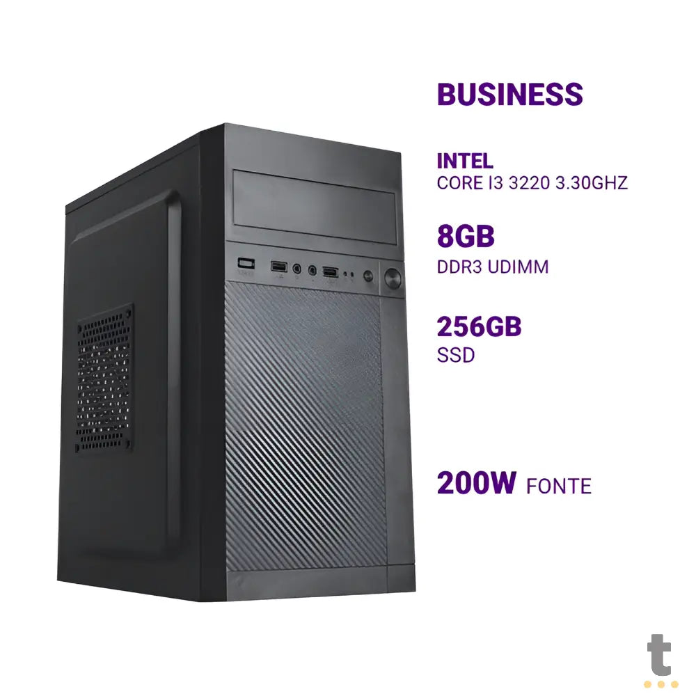 Computador Truedata Skul b300 Intel I3-3240 3.3Ghz 8gb Ssd 240gb Fonte 200w Truedata